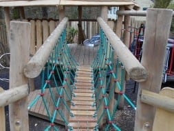 Rope Timber V-Bridge