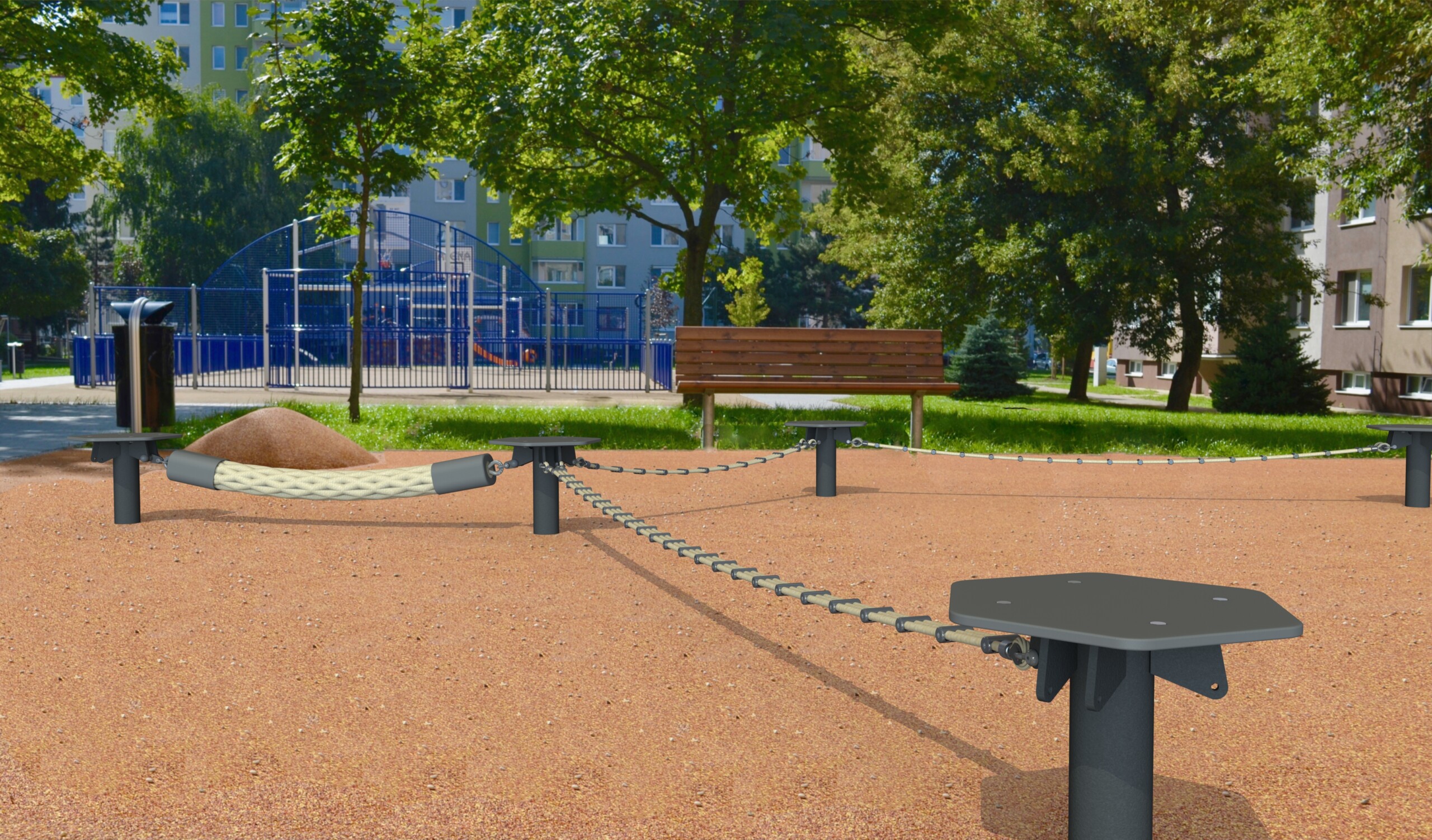 Slackline Photo-Render